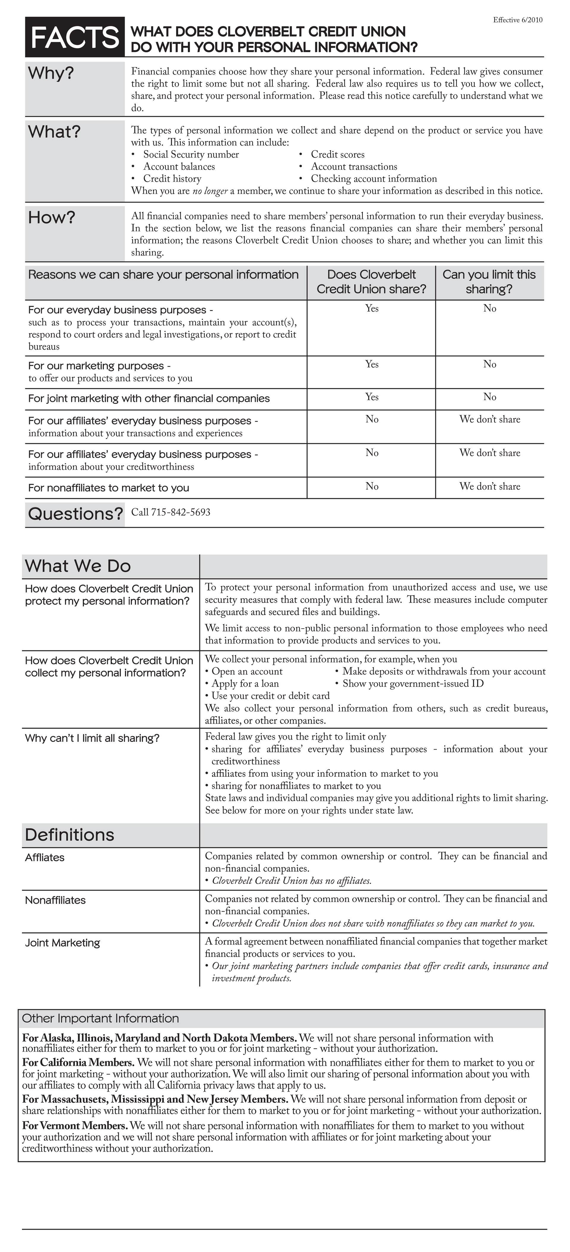 Privacy Policy Information